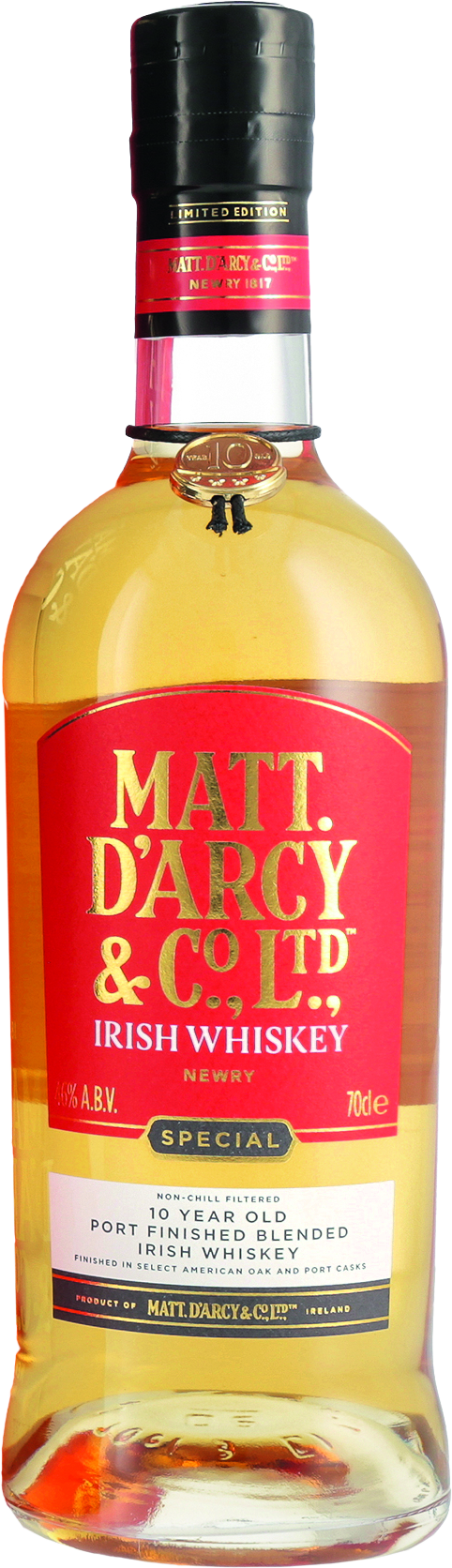 Matt D Arcy 10 YO Port Finish Blended Irish Whiskey The Echlinville