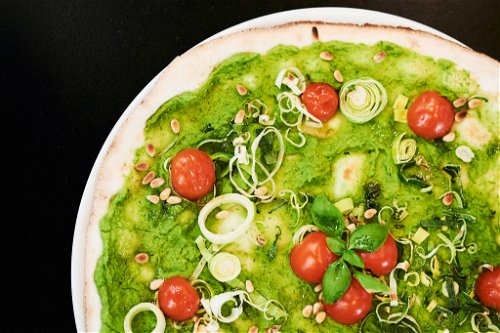 Pizzakreation »Die kühle Grüne«