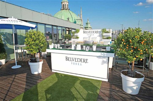 Der Belvedere Sky Garden auf dem Dach der Erste Bank
