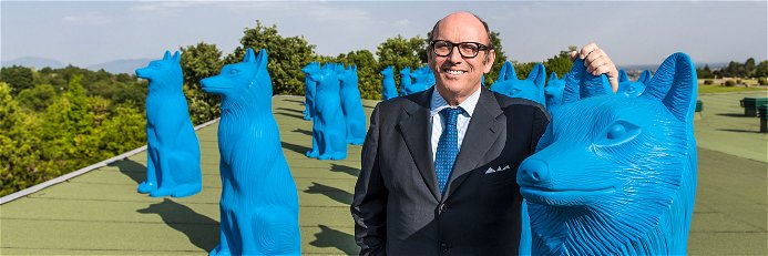 Kunstsammler Maurizio Zanella auf seinem Weingut Ca' del Bosco