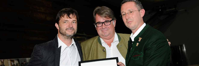 Heinz Velich (Winzer des Jahres 2012), Peter Moser (Falstaff Chefredakteur Wein) und Erwin Sabathi (Winzer des Jahres).