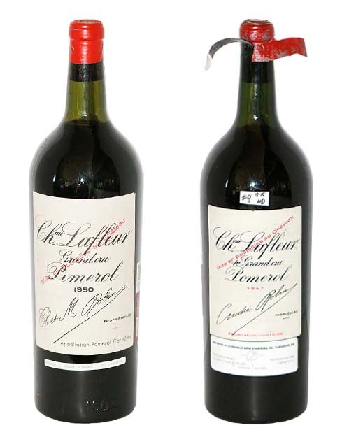 Links das Lafleur Original 1950, deren Durchschnittspreis bei 6.734 Euro liegt, rechts das Counterfeit mit dem Jahrgang 1947.