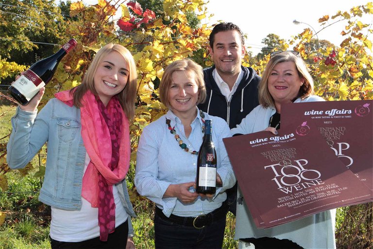 Freuen sich auf viele Besucher bei »Wine Affairs meets Thermenregion«: Petra Gisperg, Birgit Pferschy-Seper, Jakob Lackner und Martina Babouck.