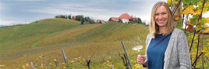 Tamara Kögl erzeugt tolle Weine am Stermetzberg.