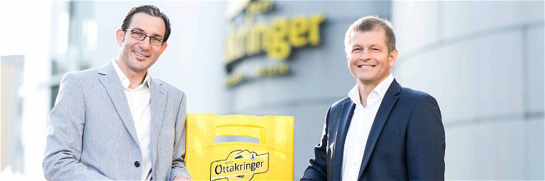 Tobias Frank, erster Braumeister und Matthias Ortner, Vorstand der Ottakringer Brauerei.