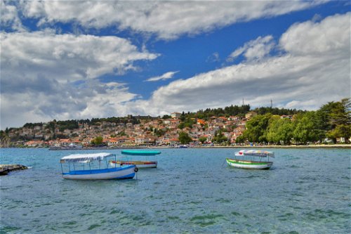  5.&nbsp;Ohrid, MazedonienIm Bild: Blick auf Ohrid vom Ohridsee aus