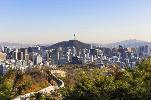  7.&nbsp;Seoul, SüdkoreaIm Bild: Blick auf die Stadt mit dem Fernsehturm N Seoul Tower im Hintergrund.