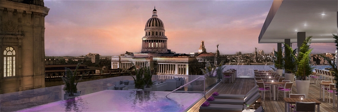 Der Ausblick vom neuen Kempinski Hotel in Havanna kann sich sehen lassen.