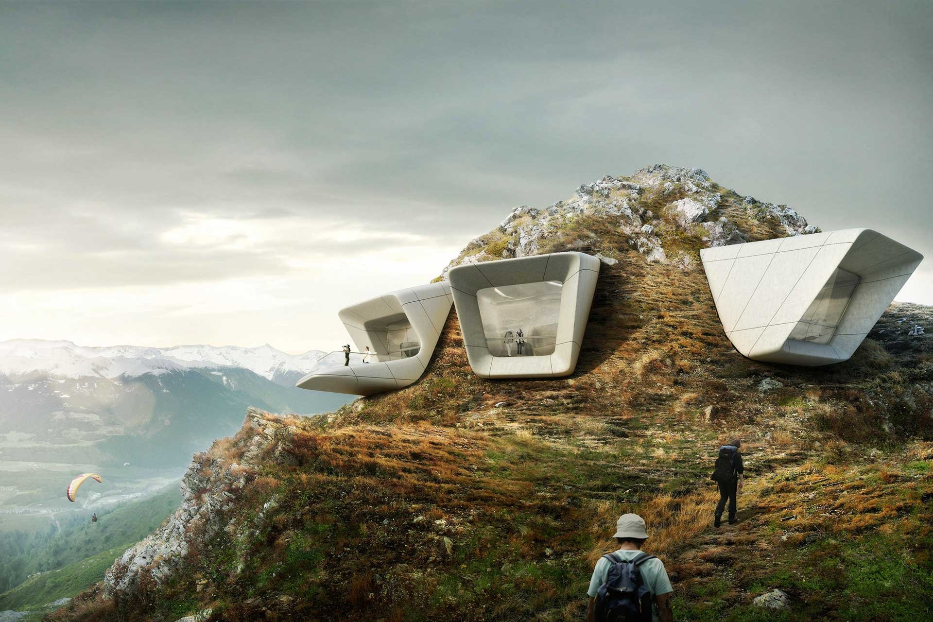 Star-Architektin Zaha Hadid hat das »Messner Mountain Museum Corones« entworfen.