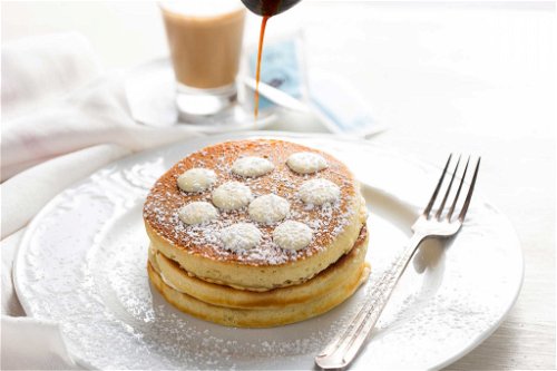 White chocolate and espresso pancake.