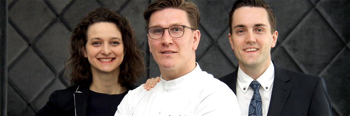 v.l.n.r: Restaurantleiterin Christiane Rückerl, Chef de Cuisine Norman Etzold und Sommelier Wolfgang Singer.