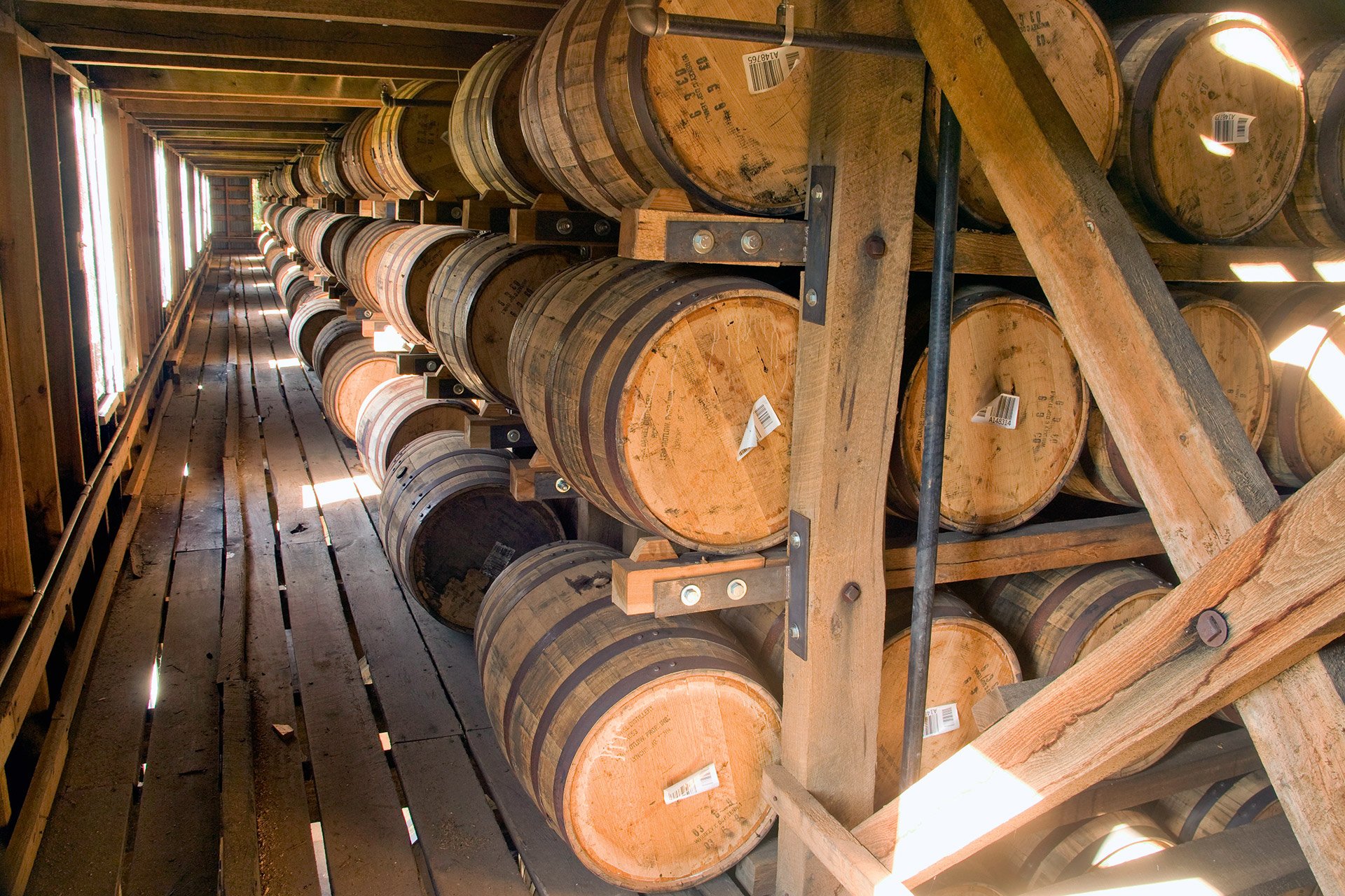 Der Whiskey reift in Fässern aus amerikanischer Weisseiche.