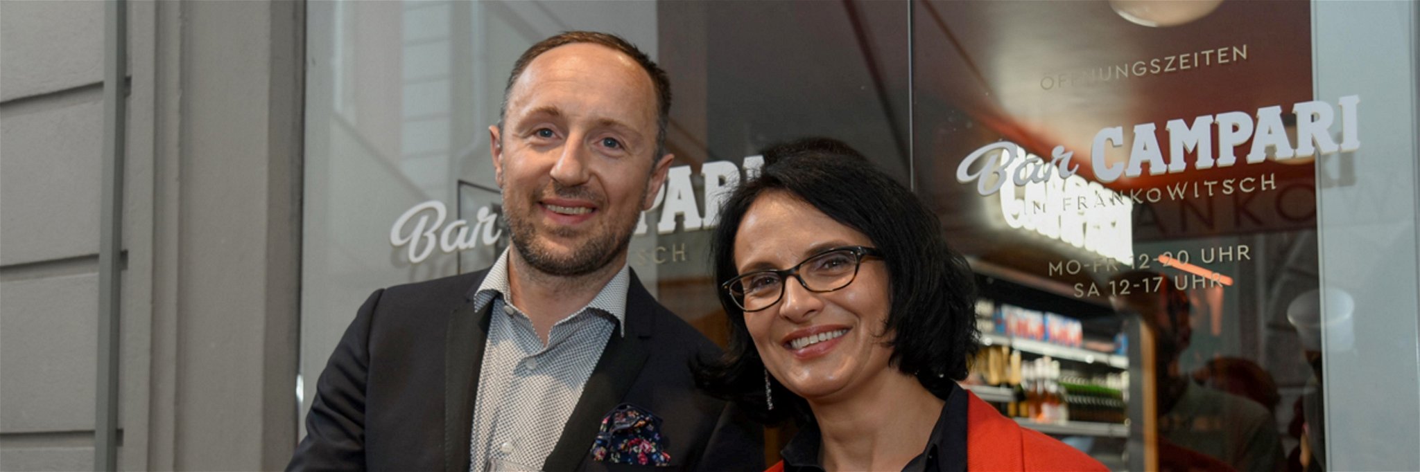 Stefan Heissenberger (Frankowitsch) und Simone Edler (Geschäftsführerin Campari Austria) freuen sich auf die Zusammenarbeit. 