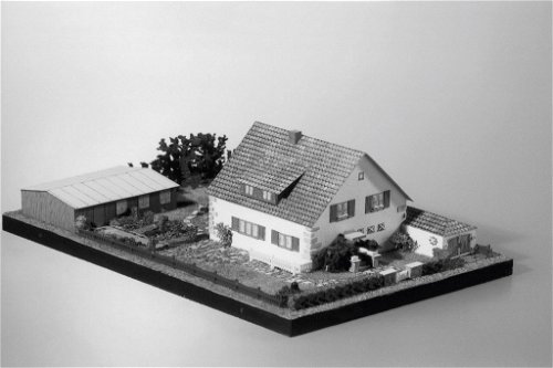 Wohnhaus-Modell der Familie Winterhalter in Friedrichshafen.