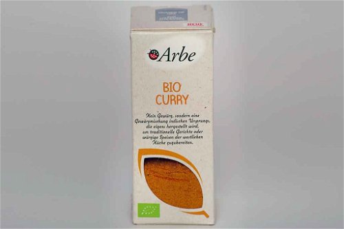 8. Platz, 88* Punkte: Arbe Bio Curry€ 2,49/40 g (€ 6,23/100 g) IntersparRötliche Farbe. Duftet nach Zimt und Kümmel. Schmeckt leicht süßlich und nach Zimt und Nelken, erinnert etwas an Lebkuchen, leichte Schärfe im Abgang, komplex. Eignet sich gut zum Grillen.&nbsp;