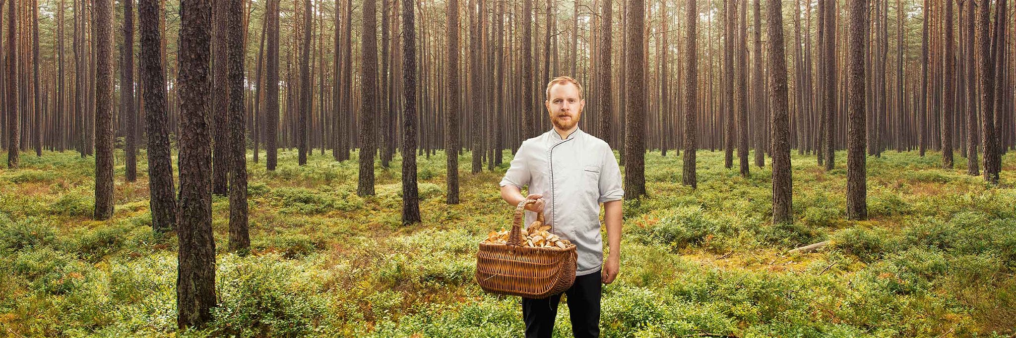 Felix Schneider verarbeitet in seinem »Sosein« in der Nähe von Nürnberg vorwiegend Produkte aus der Region. Und so zieht er gern in den Wald, um Pilze zu sammeln.&nbsp;