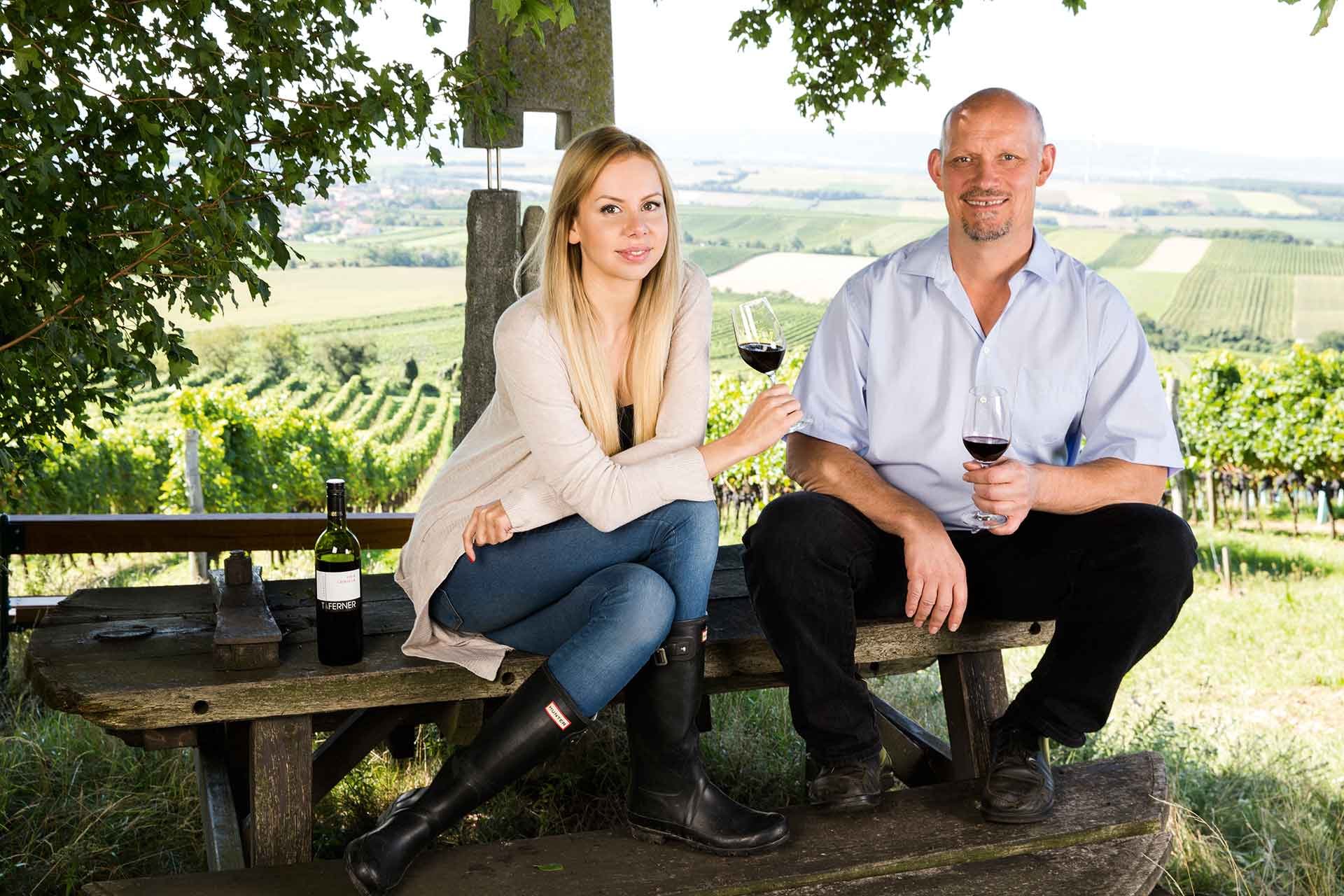 Franz Taferner und seine Tochter Karoline vinifizieren hervorragende, ausdrucksvolle Rotweine.&nbsp;