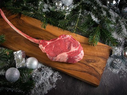 Auch spezielle Cuts wie dieses Tomahawk Dry Aged Steak findet man im neuen Online-Shop. 