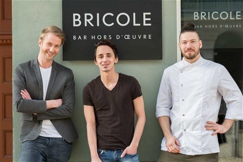 Das »Bricole«-Team: Inhaber Fabian Fischer, Küchenchef Steven Zeidler und Barchef Jan Rethemeier.