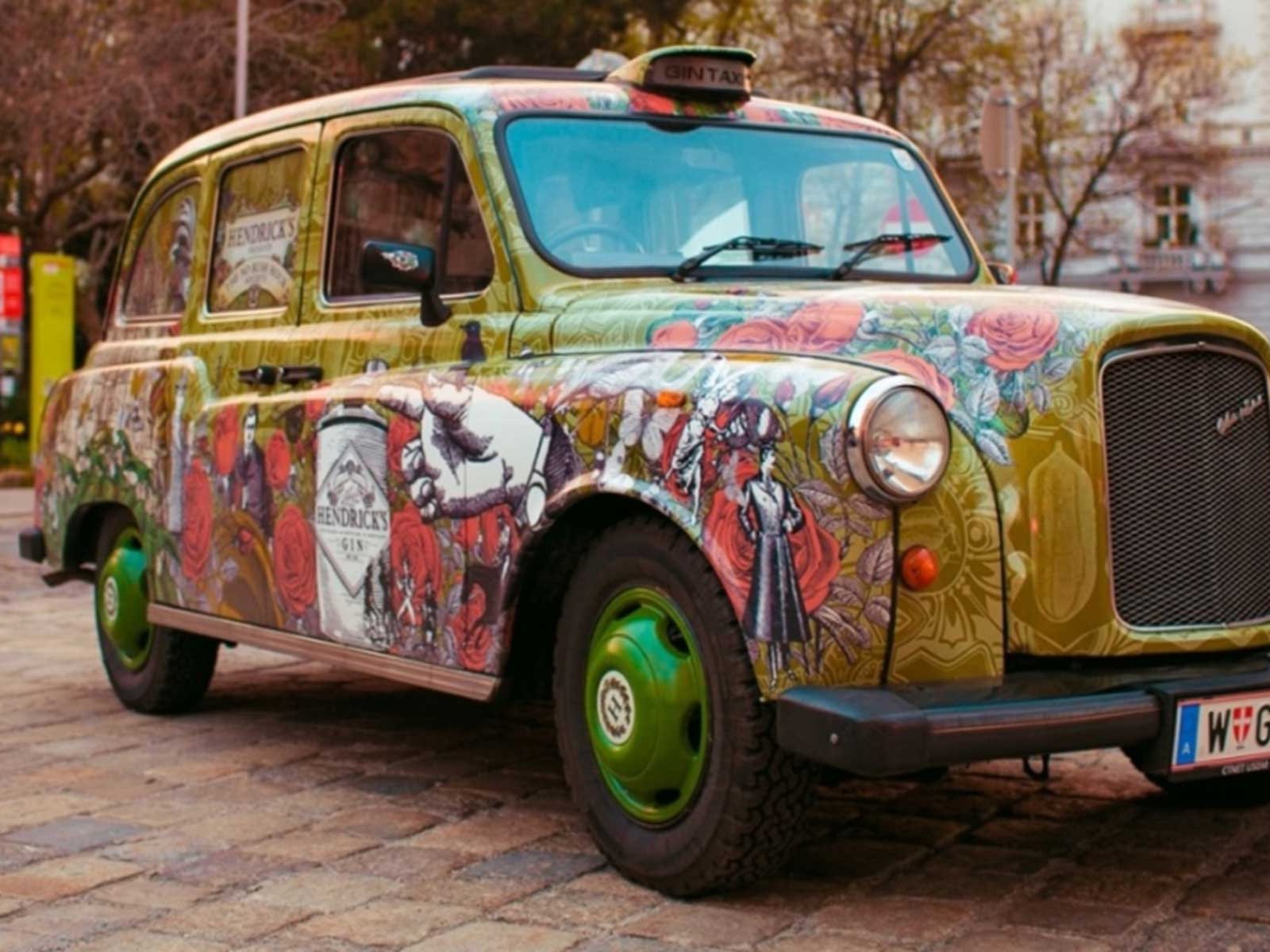 Das Hendrick's Gin-Taxi war bereits anlässlich des World Cucumber Day 2017 in Wien unterwegs. 