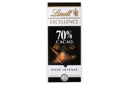 10. Platz (90*) Lindt Excellence Noir Intense, 70 % Kakao&nbsp;&nbsp; € 1,99 für 100 g (Kilopreis: € 19,90) U. a. Merkur, Spar, Billa, MeinlHomogener Bruch und&nbsp; schöner Glanz. Riecht schön nach Kakao und Kirsche. Kompakter Biss, eher süß, schmeckt fruchtig und leicht nach Rosinen, schmilzt langsam, feine Röstnoten, Kakaonote breitet sich langsam am Gaumen aus.&nbsp;&nbsp;