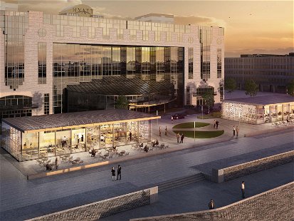 Das Hyatt Regency Köln wird um zwei Glas-Pavillons erweitert.