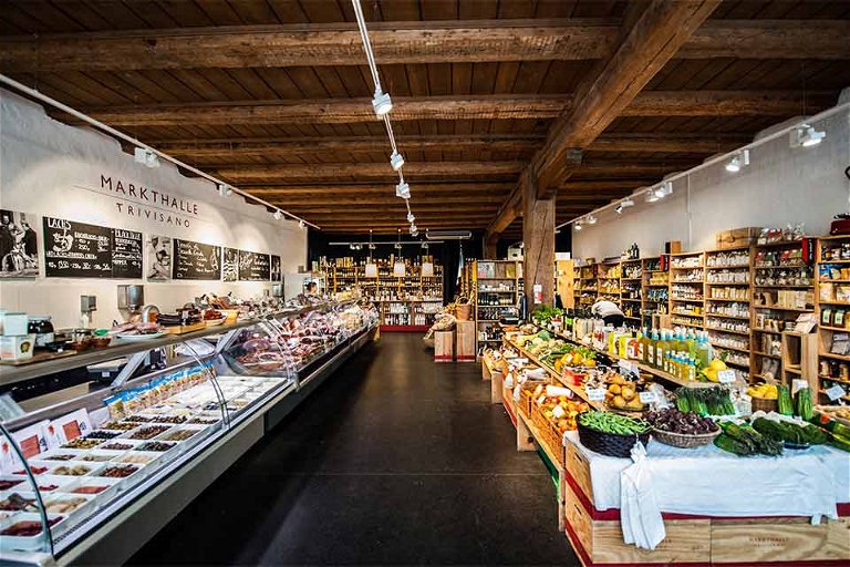 Im Herzen Winterthurs findet man Markthalle «Trivisano» mit Fokus auf mediterranen Produkten.&nbsp;
