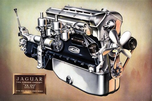 Der XK-Motor wurde ab 1949 eingesetzt und blieb 40 Jahre lang in modifizierter Form im Einsatz.