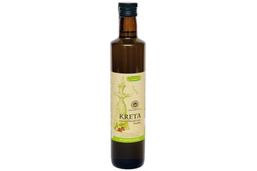 3. Platz, 88* Punkte: Rapunzel Natives Olivenöl extra fruchtig (Kreta)€ 9,99 für 500 ml&nbsp;(Literpreis: € 19,98) Denn’sWürzige und fruchtige Nase. Eher auf der milden Seite, dezente Schärfe, ausgewogen bittere Note, grüne grasige Frucht am Gaumen, allgemein gute Haptik.