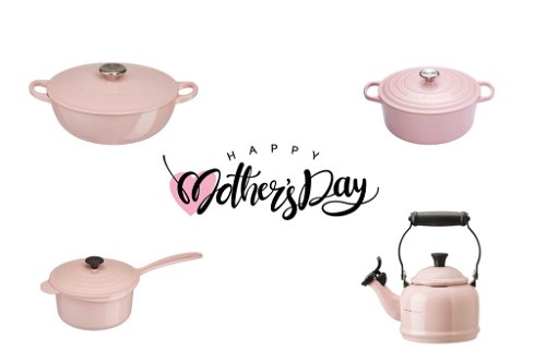 Küchenhelfer von Le Creuset sind immer ein Blickfang, zum Muttertag gibt es die gusseisernen Koch-Utensilien in rosa.www.lecreuset.at/angebote/family-time
