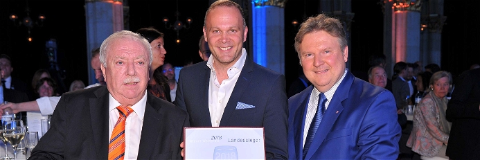5-fach Landessieger Rainer Christ (M.) mit Michael Häupl (l.) und Michael Ludwig (r.)