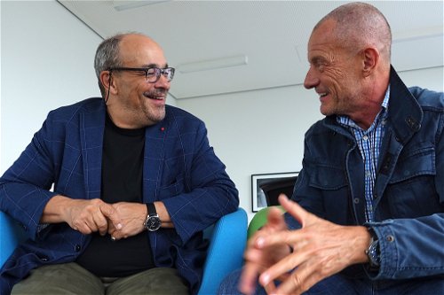 Dr. Andreas Kaufmann und Alexander Linz in Wetzlar bei Leica im Hauptquartier beim Interview.