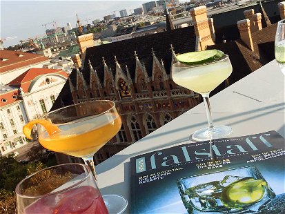 Das neue Falstaff Gin Special wurde mit Blick über Wien in der Atmosphere Rooftop Bar im The Ritz-Carlton, Vienna präsentiert.