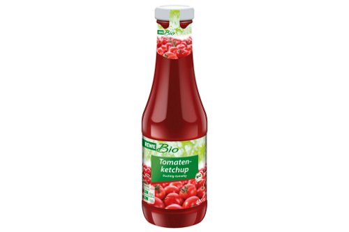 2. Platz, 97 Punkte: REWE Bio Tomatenketchup € 1,99 für 500 ml (Literpreis: € 3,98) U. a. ReweDieser Ketchup wurde sofort als »bio« erkannt. Er hat eine ansprechend frische Farbe und eine sehr angenehme, leicht grießige Konsistenz wie frisch pürierte Tomaten. Der volle Tomatengeschmack wird durch eine rustikale, aber feine Würzung ergänzt. 