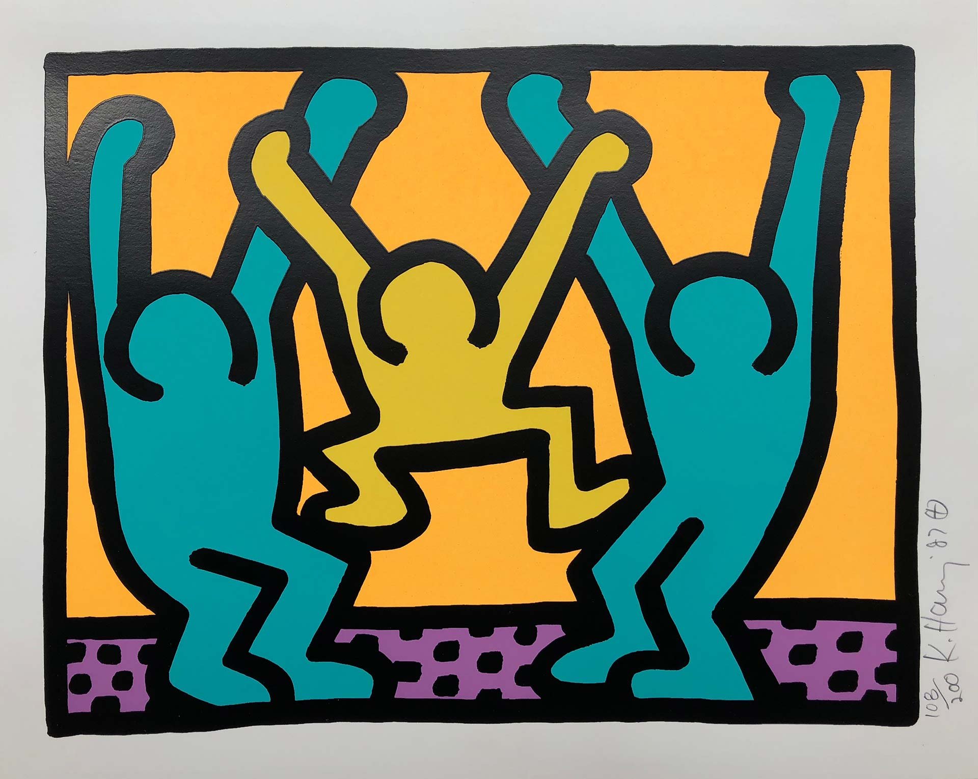 Keith Haring – «Pop Shop I» 1987, Silkscreen on paper, 30,5 x 38 cm, Ed. of 200, signed 