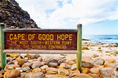 Das Kap der Guten Hoffnung liegt nur 45 Kilometer entfernt von Kapstadt. 