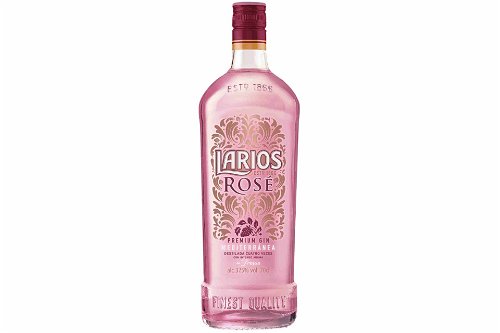 Larios RoséMediterraner Premium-Gin von der Brennerei Larios aus Spanien – mit fruchtig-süßem Erdbeergeschmack.