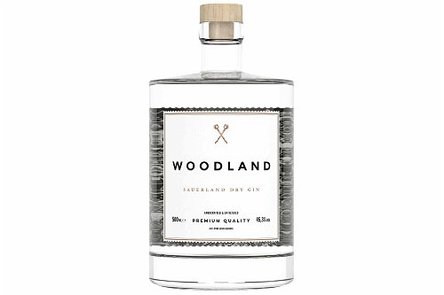 Woodland Sauerland Dry GinEin weiteres Regionalprodukt, diesmal aus dem Sauerland. Leicht erdiges Aroma, dank Botanicals wie Löwenzahn­wurzel und Fichtenknospen.