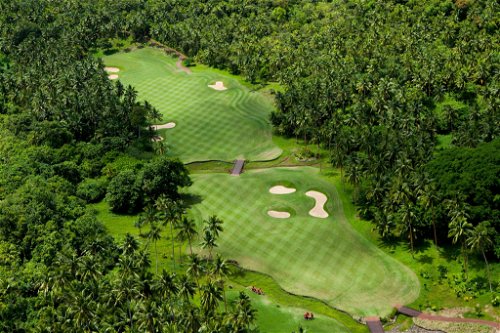 Der Golfplatz auf Laucala Island.