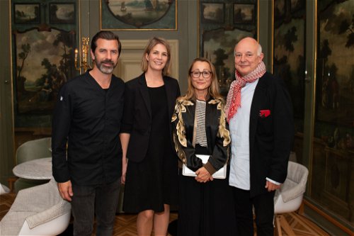 Uccelin Stiftungsrat mit Tanja Grandits und Rolf Sachs beim 4-Hands-Dinner von Gaggan Anand und Andreas Caminada.