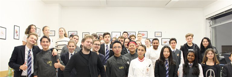 Die Connect-Events sind tolle Gelegenheiten, mit Gastronomen in Kontakt zu treten. Dieses Mal trafen die 40 Schüler&nbsp;Wolfgang Zankl und Florian Vit von »Pramerl &amp; the Wolf«.