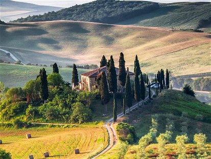 Die malerischen Hügel zwischen Florenz und Siena sind die Heimat des Chianti Classico.