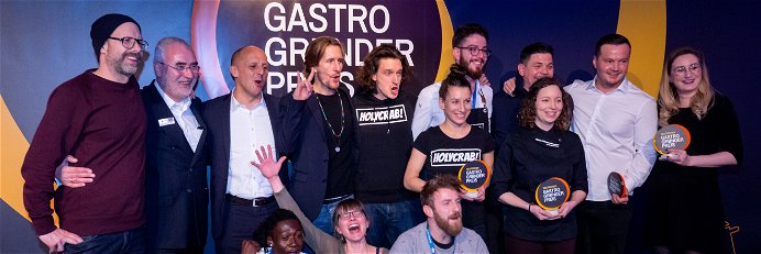 Die Gewinner des Gastro-Gründerpreises freuen sich über Auszeichnung und Preise.