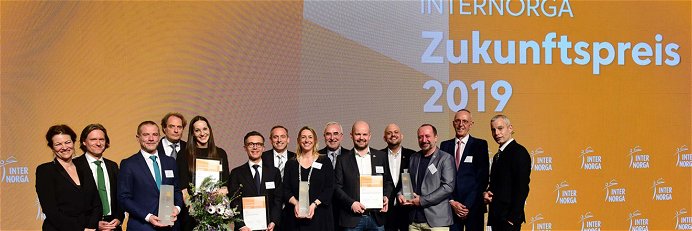 Die Jury mit den Siegern des Internorga Zukunftspreises.