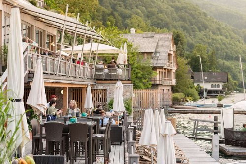 Das Restaurant »Bootshaus« am Traunsee.