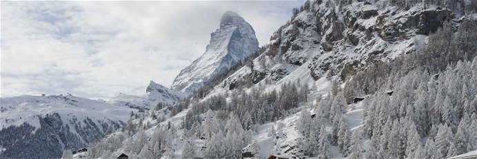 Stets im Blick der Mitarbeiter und Gäste: das Matterhorn.