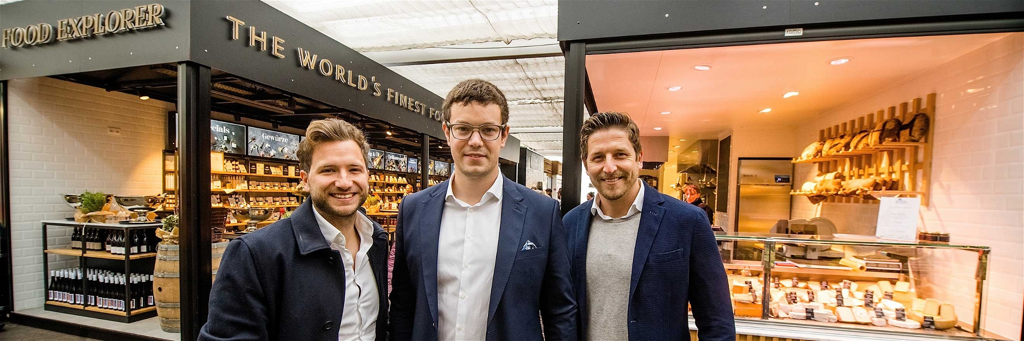 Die drei Geschäftsführer Food Explorer: Alessandro Causarano, Tobias Thüner und Sebastian Labud (v.l.)