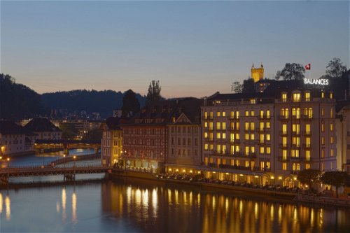Die Terrasse des «Hotel Des Balances» in Luzern