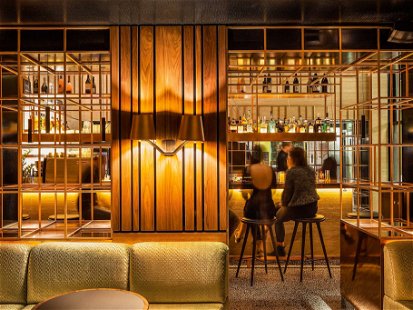 »Porto Bar« im Hotel »Triest«, in Wien. Design des Architekturbüros »BEHF«