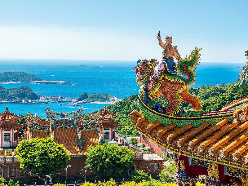 Die alte japanische Goldgräber-Stadt Jiufen bietet koloniales Flair und taiwanische Tempel mit Aussicht.